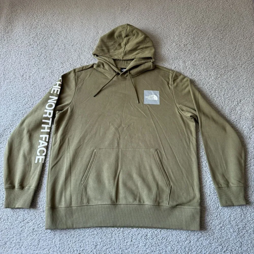 NEW The North Face Hoodie Mens Extra Large Green Sweatshirt Sweater Outdoor Logo